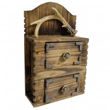 ANTLER WOOD WALL CHEST/ STAND / DRAWER / DECOR / SHELF - WESTERN RUSTIC STYLE 689354018512  132589503363